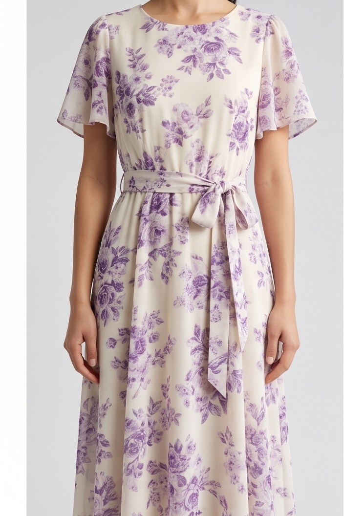 Vestido midi floral
